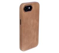 Dockem Genuine Leather Case for iPhone 17e, iPhone 16e, Compatible with MagSafe (MSGL, Light Brown)