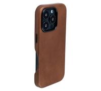 Dockem Genuine Leather Case V2 for iPhone 16 Pro with Full Camera Control Cutout, Compatible with MagSafe (MSGL, Brown)
