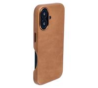 Dockem Genuine Leather Case V2 for iPhone 16 with Full Camera Control Cutout, Compatible with MagSafe (MSGL, Light Brown)
