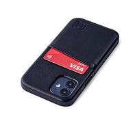 Dockem Wallet Case for iPhone 12 mini: Built-in Metal Plate for Magnetic Mounting & 1 Credit Card Holder: 5.4" Exec M2, Smooth Synthetic Leather (Black)