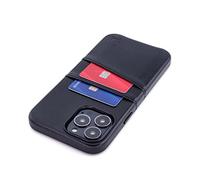 Dockem Wallet Case for iPhone 13 Pro Max with Built-in Metal Plate for Magnetic Mounting & 2 Credit Card Holder Pockets: Exec M2, Premium Synthetic Leather (6.7" iPhone 13 Pro Max, Black)