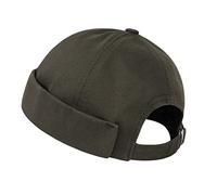 Docker Cap Brimless Hat for Men Women Beanie Rolled Cuff Retro Skullcap Miki Hat (Classic-Dark Green)