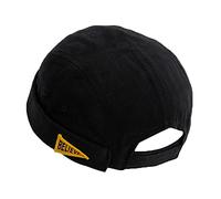 Docker Hat Brimless Hats Skullcap Beanie Hat Cap for Men Women Corduroy Retro Style Rolled Cuff Harbour Hat (Black)