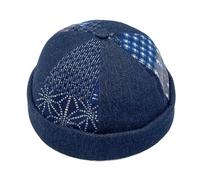 Docker Hat Men - Fisherman Beanie Hat, Blue Beanie Hat, Fashion Adjustable Docker Cap for Adult Men and Women, Hip-hop Casual Beanie Hat, Multi-Functional Trend Hat, Fits Head Circumference 54-58cm