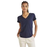Dockers A1759 Short Sleeve V Neck T-shirt Blue M Woman