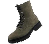 Dockers by Gerli Women's Classic Ankle Boots, Women's Ankle Boots, Interchangeable Footbed, Khaki black, 6 UK