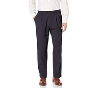 Dockers Men's Classic Fit Easy Khaki Pants-Pleated (Standard and Big & Tall) Casual Navy, 38W x 29L