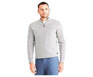 Dockers Men's Core 1/4 Zip Pullover Sweater, Smokestack Heather, M UK