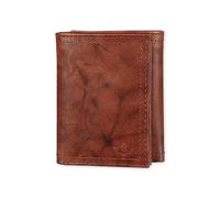 Dockers Men's Extra-Capacity Slim Trifold Wallet, RFID, Card Slots & ID Window, Brown Zip