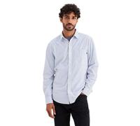 Dockers Men's LS Ultimate Slim Shirt, Erwin Lucent White, Bel Air Blue, Coastal Fjord, Patriot Blue, L