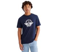 Dockers Mens Short Sleeve Graphic Tee T-Shirt, Navy, L UK