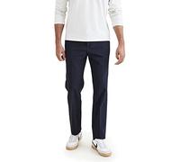 Dockers Mens Signature Go Straight Fit Khaki Smart 360 Tech Pants (Regular and Big & Tall), (New) Beautiful Black, 42W x 36L Big Tall