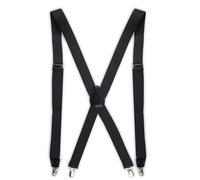 Dockers Men's Solid Suspender, Black, ONESIZE