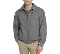 DOCKERS Men's Wool Blend Harrington Bomber Jacket, Charcoal, XL