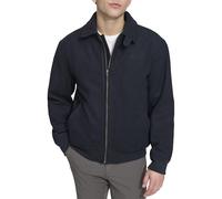 DOCKERS Men's Wool Blend Harrington Bomber Jacket, Navy, XL