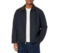 Dockers Men's Wool Blend Open Bottom Jacket with Quilted Coat, Navy (Without Bib), L