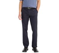 DOCKERS Men's Straight Fit Signature 2.0 Khaki Pants-Creaseless, Navy, 32W x 32L