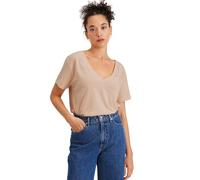 Dockers Women's Deep V Neck tee, Apple Blossom, Large