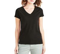 Dockers Women's Favorite V-Neck TEE T-Shirt, Beautiful Black, Large