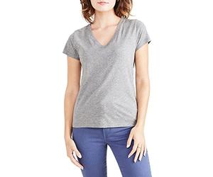 Dockers Women's Favorite V-Neck TEE T-Shirt, Heather Grey, XS