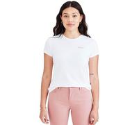 Dockers Women's Graphic TEE Tops, DOCKERS Script Graphic tee Lucent White (Old Rose) Graphic, S