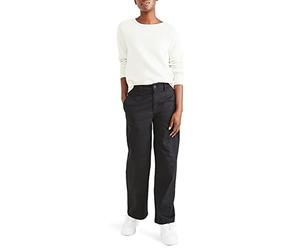Dockers Women's High Waist Chino Straight Pants, Beautiful Black, 20 UK