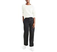 Dockers Women's High Waist Chino Straight Pants, Beautiful Black, 32 UK