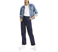 Dockers Women's High Waist Chino Straight Pants, Navy Blazer, 30 UK