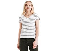Docker's Women's Slim Fit V-Neck Tee Shirt, Montara Forest Fog, S