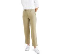 Dockers Womens Straight Fit High Rise Weekend Chino Pants, (New) Harvest Gold, 31