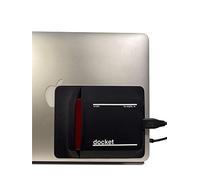 docket External Hard Drive Holder for Laptop - Closed Pocket Design with Cable Hole for Safe Storage - Multi-Use Computer Accessories Adhesive Pouch - Meant to Expand Storage and Eliminate Boundaries