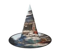 Docking at the port of the giant ship Halloween Witches Hats Witch Headbands Wizard Hat Costume Accessories Cosplay for Party Masquerade Foldable 2 PCS