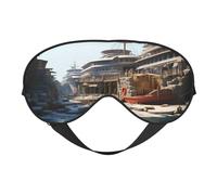 Docking at The Port of The Giant Ship Soft Eye Mask for Sleeping - Ideal for Women Men and Travel, Comfortable & Adjustable, Perfect for Indoor/Outdoor Use
