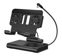 Docking Station for ROG Ally X/Steam Deck/MSI Claw/Legion Go Cooling Dock with Dual Fans, 4K 144Hz HDMI 2.1 100W PD USB 3.2 Gigabit Ethernet Adjustable Stand (No Light)