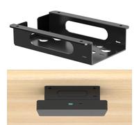 Docking Station Mount for Dell Wall and Under Desk Dock Holder for WD19 WD19S WD25 SD25 WD22TB4 WD19TBS UD22 Series Dock and Power Adapter Metal Docking Station Mounting Bracket for Dell Black