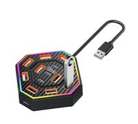 Docking Station - USB Hub 13 in 1 RGB Device, Docking Station - Portable Expansion Dock for Desktop Monitor for Laptop, Technological for College Office St