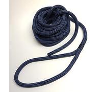 Dockline Double Braid Polyester Marine boat Mooring rope Spliced Dock Line Warps READY TO USE (Navy Blue, 16mm 10mt)