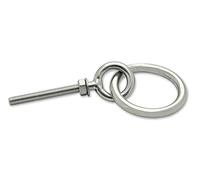 Docks gmar64 Ring Ecurie Nut Stainless Steel, M5, 40 mm, Grey, Set of 2 Pieces