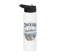 Dockside and Unbothered Flip Flops Lakecore Cabincore Stainless Steel Insulated Water Bottle