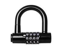 DocksLocks Compact Heavy Duty Weather Resistant Padlock Style Anti Theft U-Lock with Resettable Combination for Gyms, Bikes, Security Cables, Gates