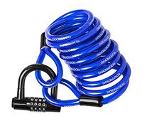 DocksLocks Security Cable Lock Set (5ft to 25ft Lengths) - Weatherproof, Looped Ends, Coiled, Compact, Includes U-Lock, Anti-Theft for Bikes, Patio Furniture, Kayaks, Outdoor Equipment 5ft