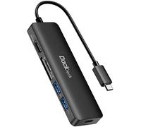 Dockteck USB C Hub, 6-in-1 Dock USB C Adapter with 4K 60Hz HDMI 100W PD 2 USB 3.0 Data Ports SD/microSD for MacBook Pro/Air M1/M2, iPad Pro/Mini 6, Surface Pro 8, Samsung and More
