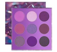 Docolor 9 Colours Deep Purple Eyeshadow Palette Shadow Palette Highly Pigmented Mattes Shimmers Nature Smokey Glitter Cream Colorful Powder Waterproof Makeup Palette-Space