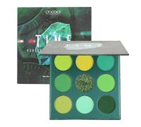 Docolor 9 Colours Green Eyeshadow Palette Shadow Palette Highly Pigmented Mattes Shimmers Nature Smokey Glitter Cream Colorful Powder Waterproof Makeup Palette-Space