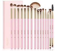 Docolor Eye Makeup Brushes 15Pcs Synthetic Eyeshadow Brush Eye Makeup Brush Set with Soft Hairs Professional Eye Shadow Blending Concealer Eyebrow Eye Liners Premium Eye Make Up Brushes Set(Pink)