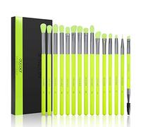 Docolor Eyeshadow Brushes Docolor Eye Makeup Brushes 15pieces Professional Eye Makeup Brush Set with Premium Wooden Handles for Eyeshadow, Concealer, Eyebrow, Eyelash and Eye Liners Neon