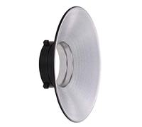 Docooler 120 Degree Wide-Angle Flash Reflector Bowens Mount Diffuser Dish Aluminium Alloy Shooting Accessories for Photography Studio Strobe Light