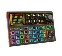 Docooler K300 Live Sound Card Sound Board with Multiple DJ Mixer Effects Voice Changer and Light for Streaming Podcasting Game Recording