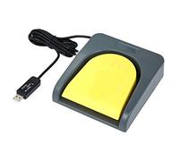Docooler PCsensor USB Single Foot Switch Control One Key Customized Computer Keyboard Action Pedal Grey with Yellow