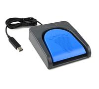 Docooler PCsensor USB Single Foot Switch Control One Key Customized Computer Keyboard Action Pedal Grey with Black